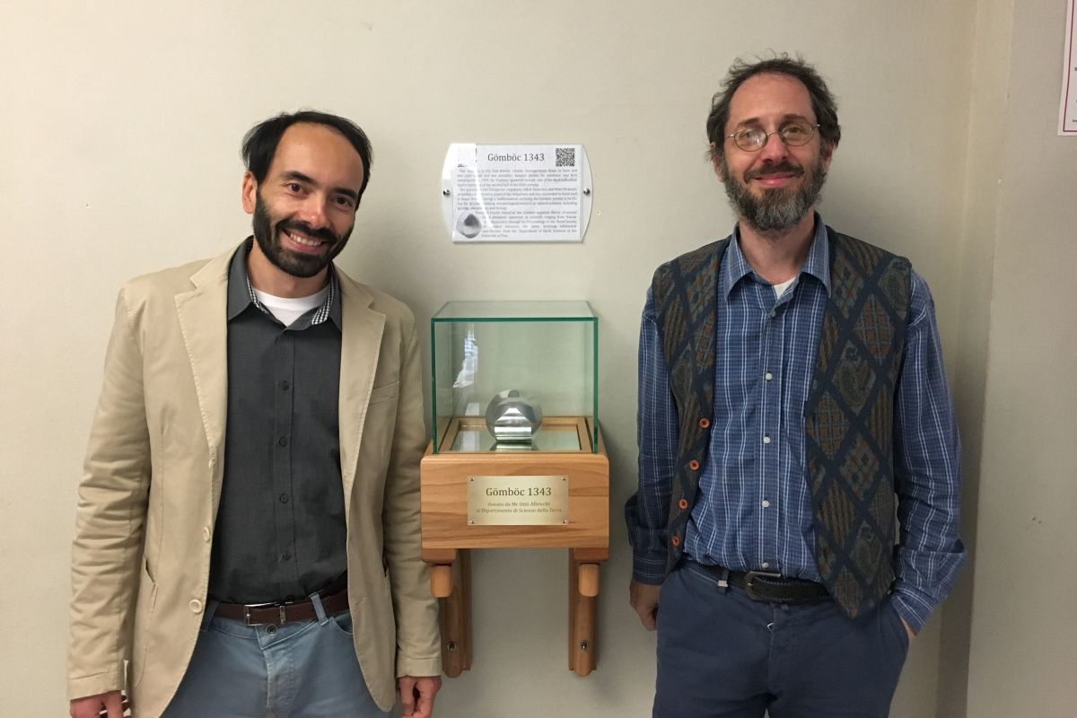 Gömböc Nr. 1343 with Duccio Bertoni and Marco Abate at the University of Pisa